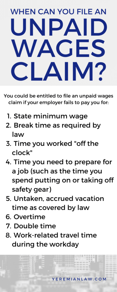 When Can You File an Unpaid Wages Claim