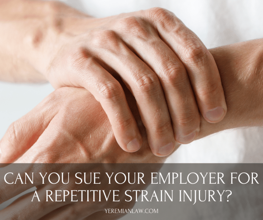 Can You Sue Your Employer for a Repetitive Strain Injury You Got at Work